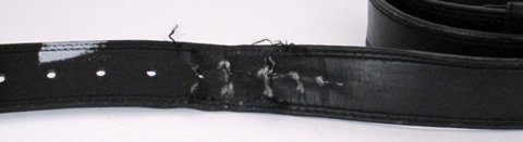 After One Year of Use the Leather Belt is Torn Up compared to a Flawless BioThane Super Belt (3) After One Year of Use the Leather Belt is Torn Up compared to a Flawless BioThane Super Belt