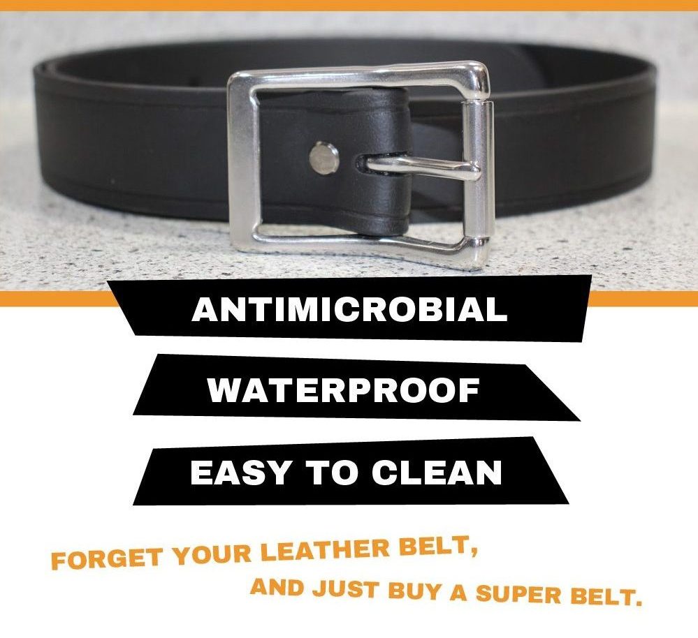 The Super Belt helps protect against COVID-19/Coronavirus by being Antimicrobial, Waterproof and Bleach/Lysol tolerant. Easy to Clean to Kill Germs. Leather & Nylon Belts are Gross! The Super Belt helps protect against COVID-19/Coronavirus by being Antimicrobial, Waterproof and Bleach/Lysol tolerant. Easy to Clean to Kill Germs. Leather & Nylon Belts are Gross!