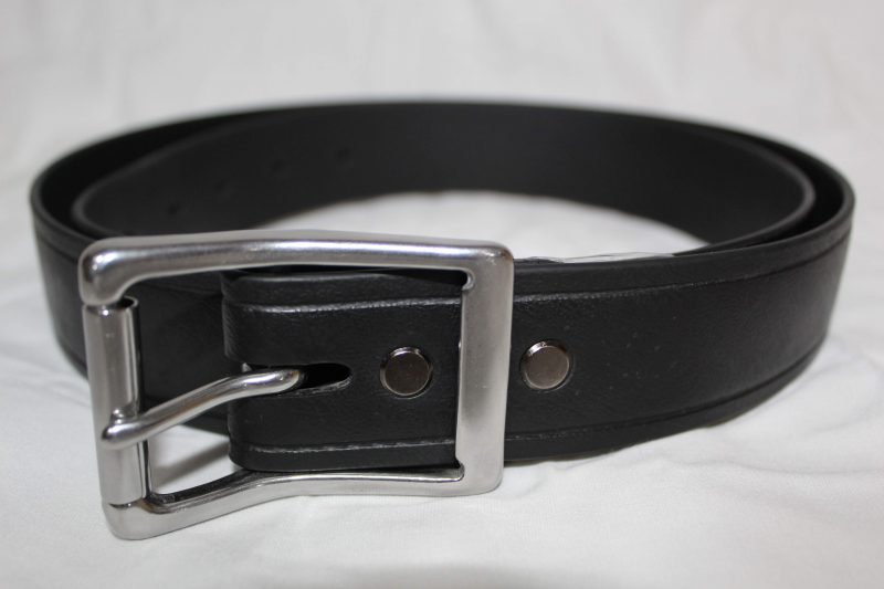 The Super Belt in Black with Beefy Stainless Steel Silver Buckle at 1.5 Inches width Indestructible Men's Belt that will Last You a Lifetime